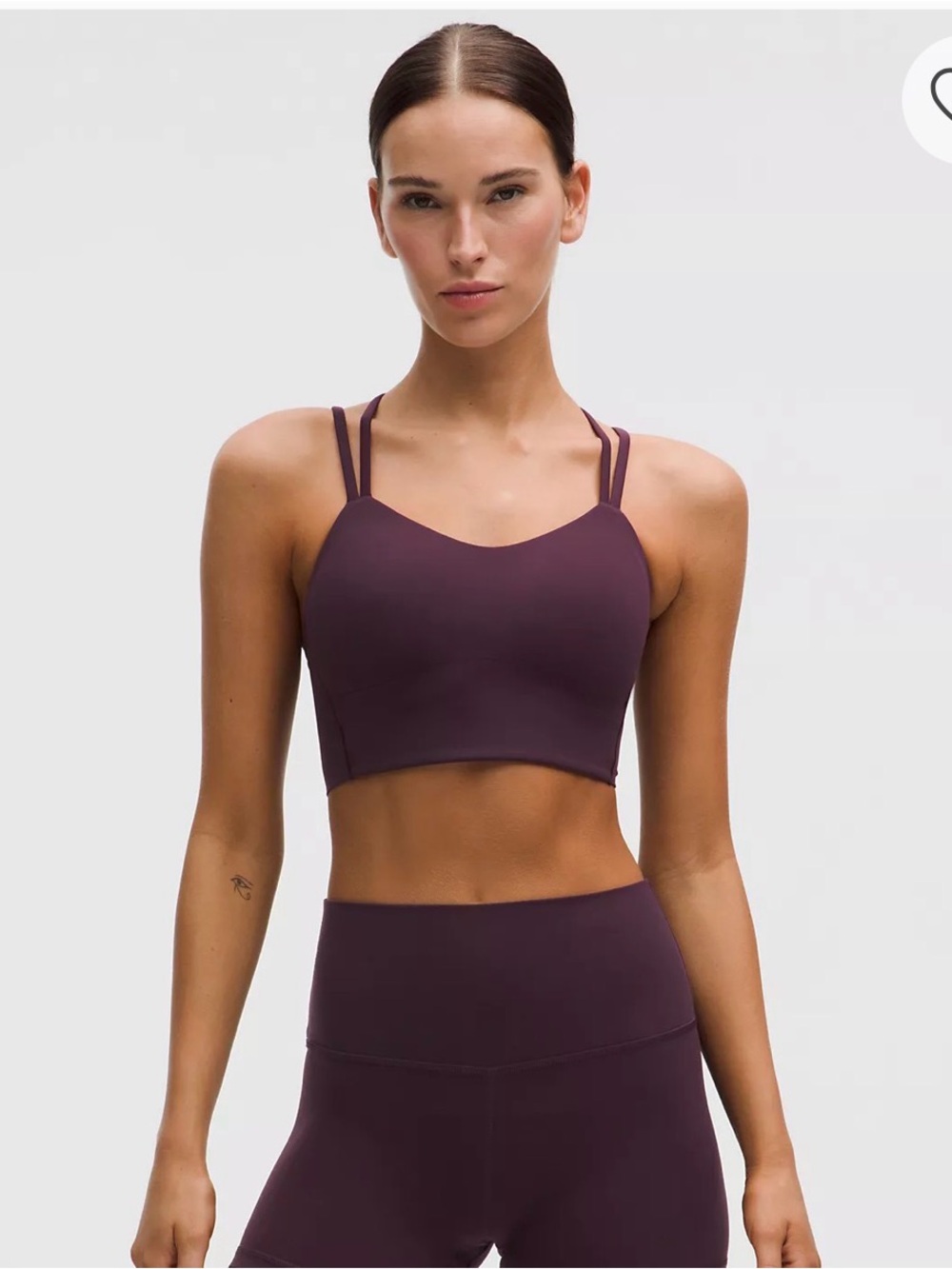 Lululemon Like a Cloud Longline Bra *Light Support, B/C Cup, black plum